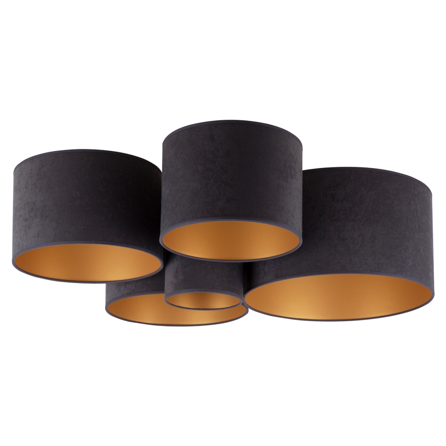 Duolla - Taklampa ROLLER PENTO 5xE27/60W/230V antracit