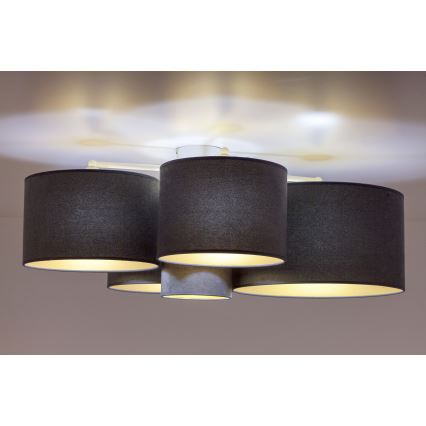 Duolla - Taklampa ROLLER PENTO 5xE27/60W/230V antracit