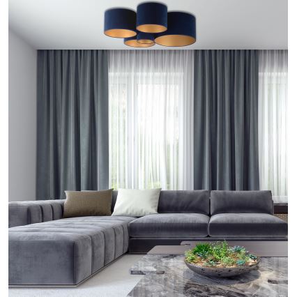 Duolla - Taklampa ROLLER PENTO 5xE27/60W/230V blå