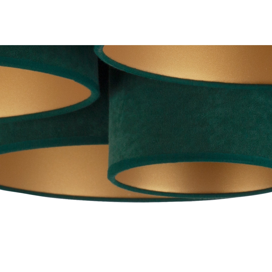 Duolla - Taklampa ROLLER PENTO 5xE27/60W/230V grön/guld