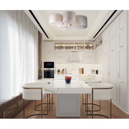 Duolla - Taklampa ROLLER PENTO 5xE27/60W/230V guld