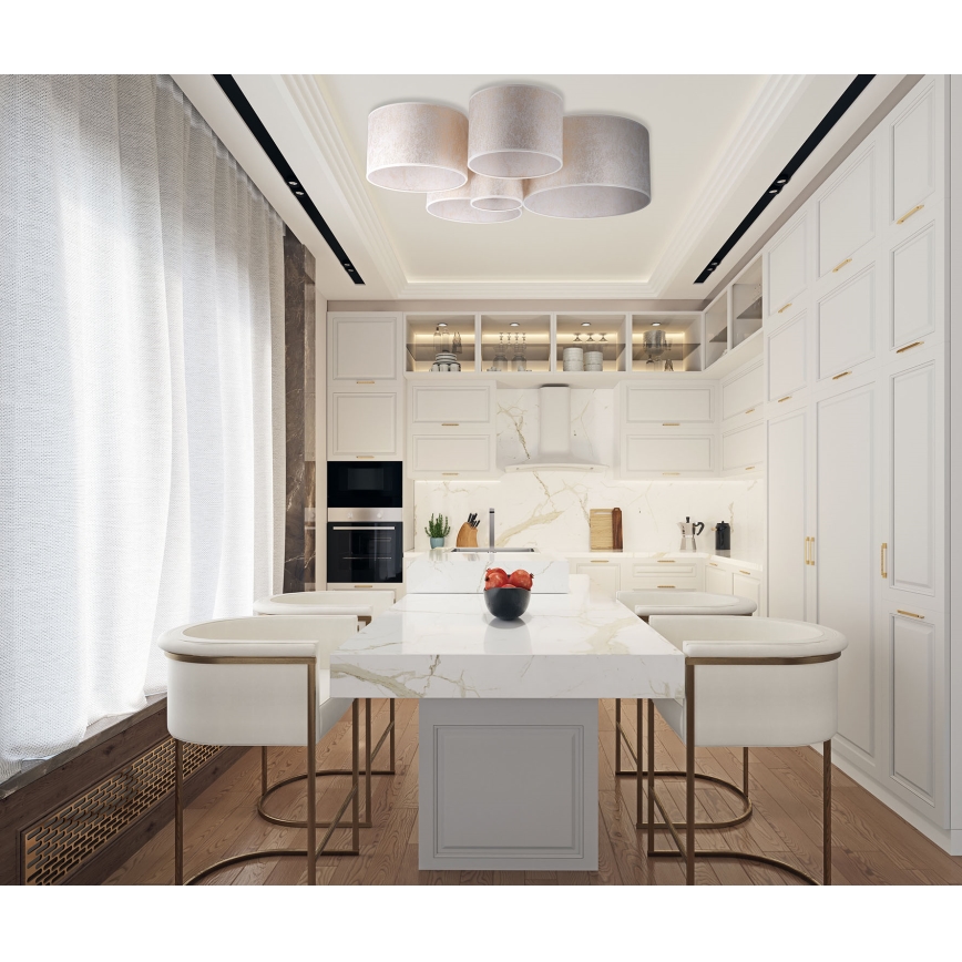 Duolla - Taklampa ROLLER PENTO 5xE27/60W/230V guld