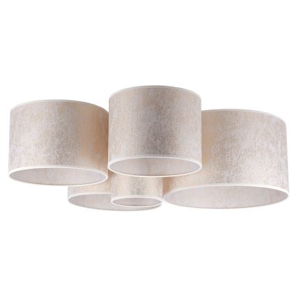 Duolla - Taklampa ROLLER PENTO 5xE27/60W/230V guld