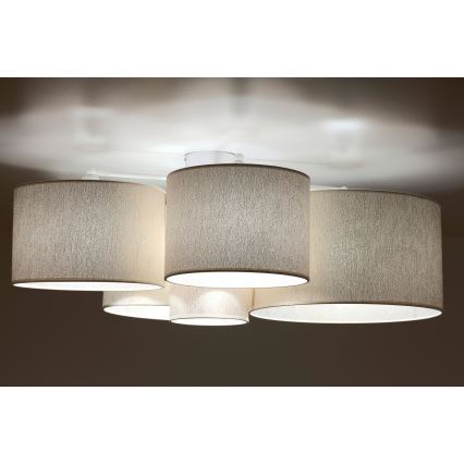 Duolla - Taklampa ROLLER PENTO 5xE27/60W/230V guld