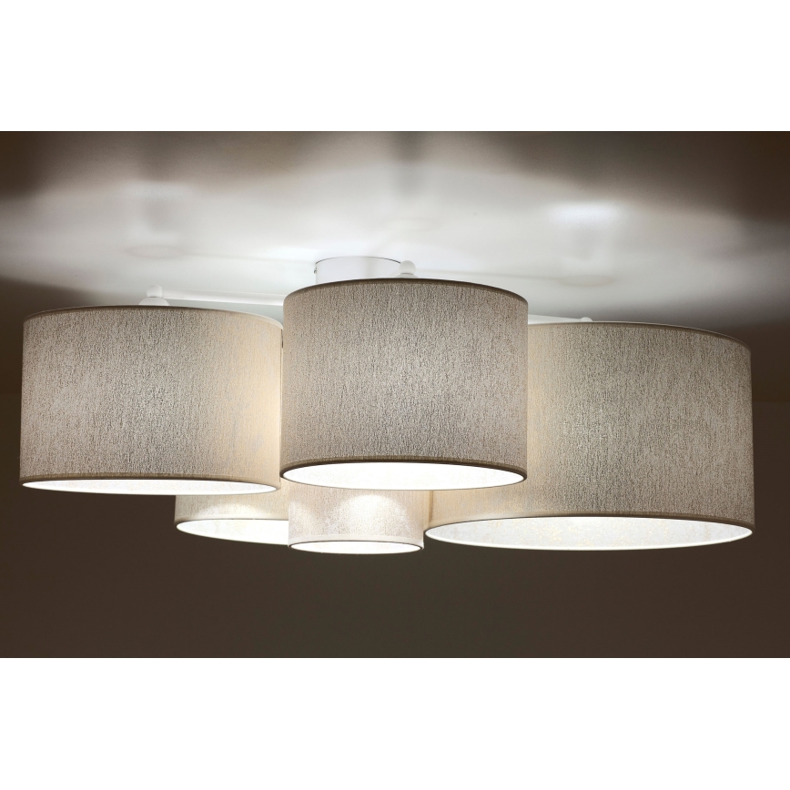 Duolla - Taklampa ROLLER PENTO 5xE27/60W/230V guld