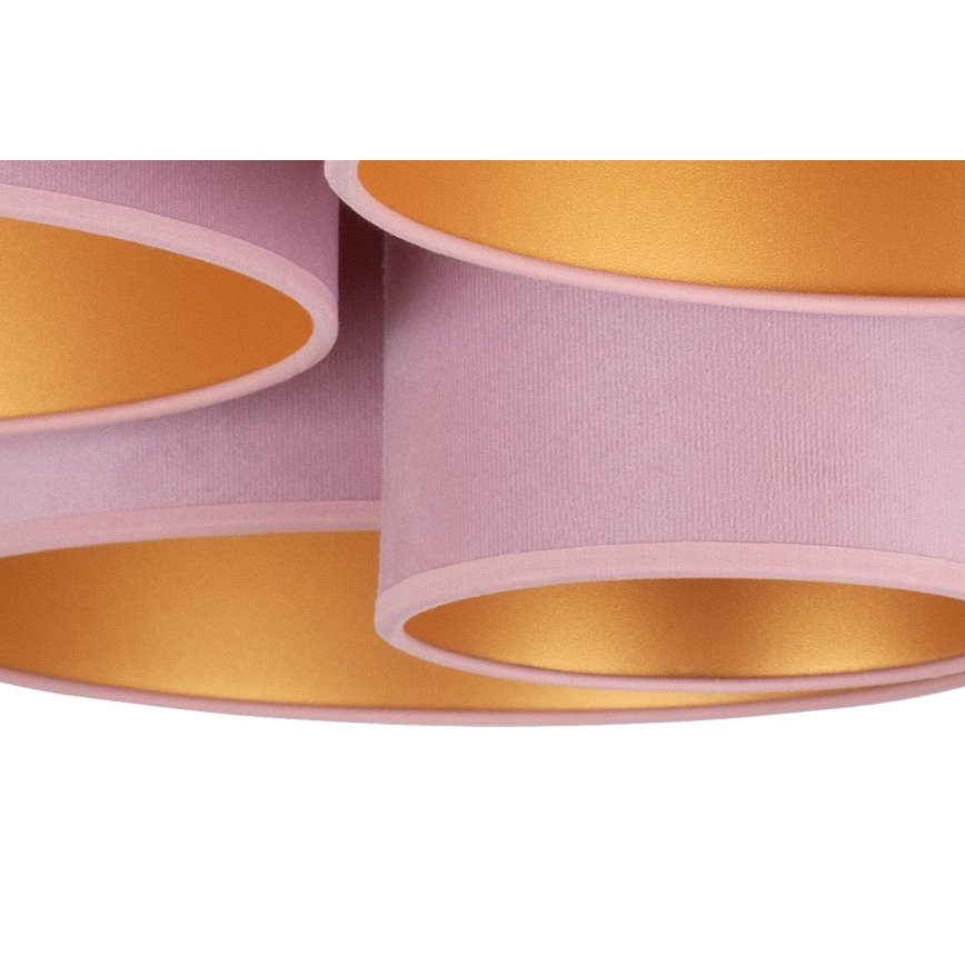 Duolla - Taklampa ROLLER PENTO 5xE27/60W/230V rosa