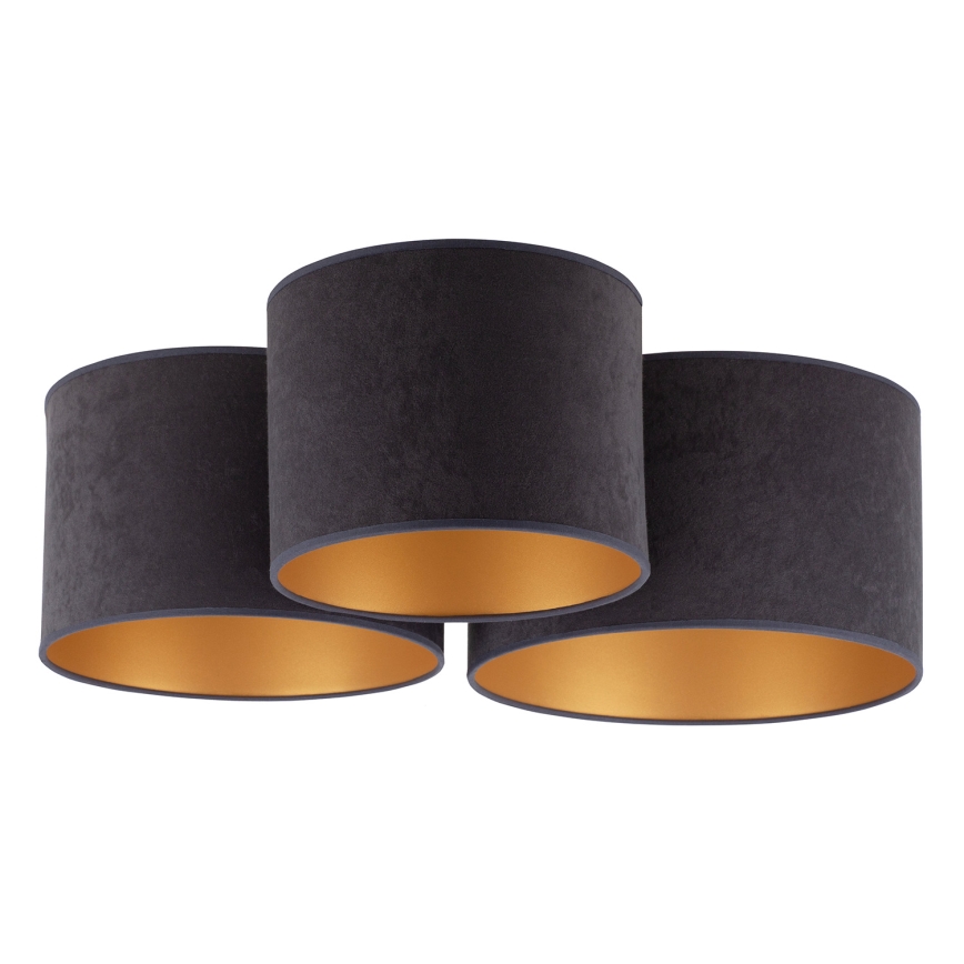 Duolla - Taklampa ROLLER TRIO 3xE27/60W/230V antracit