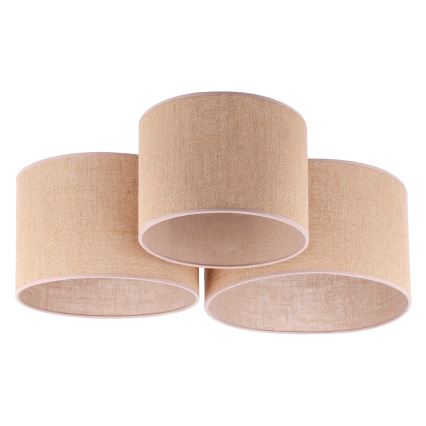 Duolla - Taklampa ROLLER TRIO 3xE27/60W/230V beige