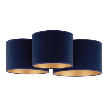 Duolla - Taklampa ROLLER TRIO 3xE27/60W/230V blå