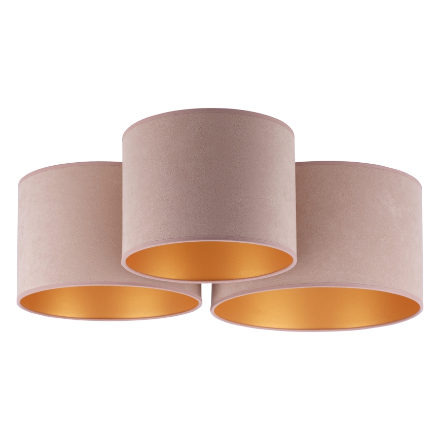 Duolla - Taklampa ROLLER TRIO 3xE27/60W/230V brun