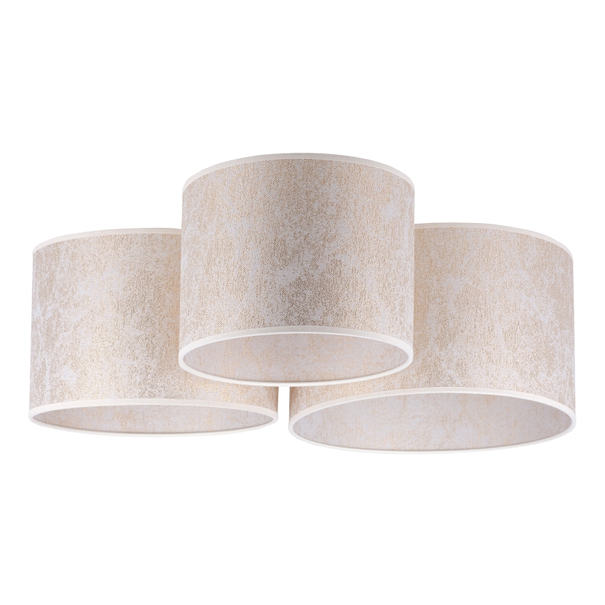 Duolla - Taklampa ROLLER TRIO 3xE27/60W/230V vit/guld