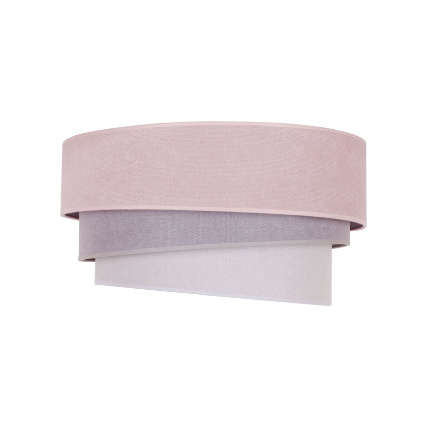 Duolla - Taklampa TRIO 1xE27/15W/230V Ø 45 cm rosa/grå/vit