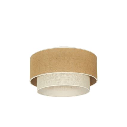 Duolla - Taklampa YUTE BOHO 3xE27/15W/230V diameter 60 cm brun/grädde