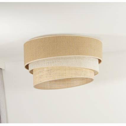 Duolla - Taklampa YUTE TRIO 1xE27/15W/230V diameter 45 cm brun/grå/beige