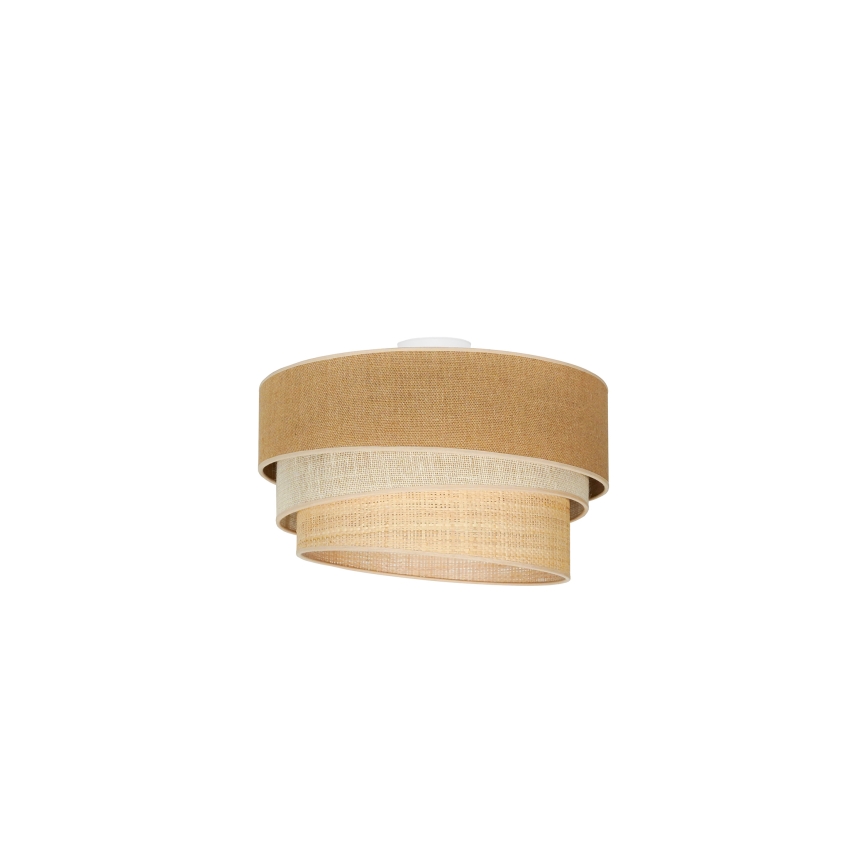 Duolla - Taklampa YUTE TRIO 1xE27/15W/230V diameter 45 cm brun/grå/beige