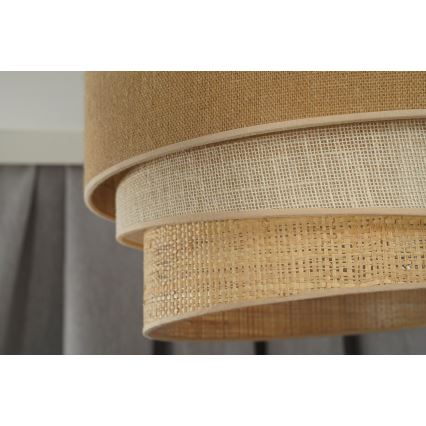 Duolla - Taklampa YUTE TRIO 3xE27/15W/230V diameter 60 cm brun/grå/beige