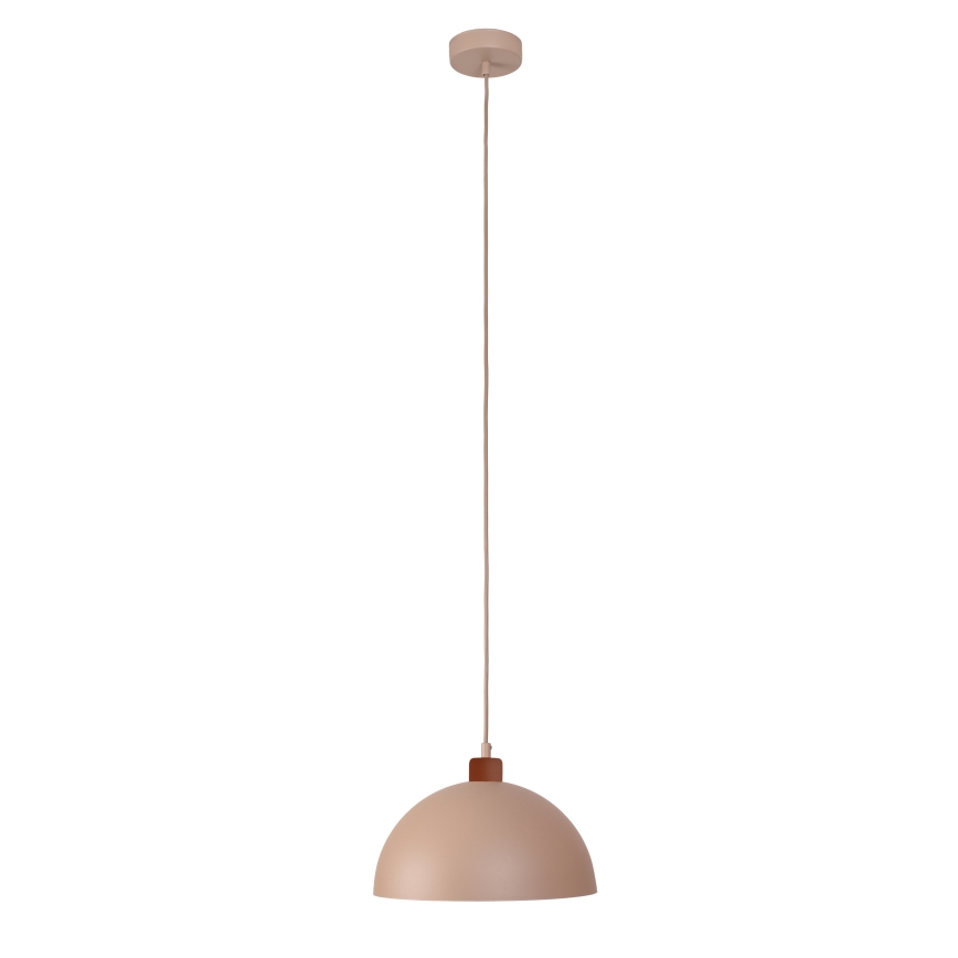 Duolla - Takpendel IRONLINE med vajer 1xE27/15W/230V Ø 27 cm beige/koppar