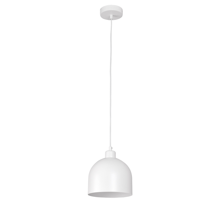 Duolla - Takpendel på sladd IRONLINE 1xE27/15W/230V Ø 17 cm vit