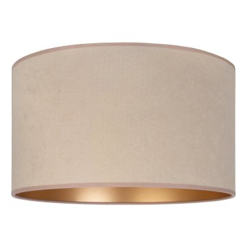 Duolla - Universell lampskärm VELVET för E27, Ø 35 cm, beige/guld