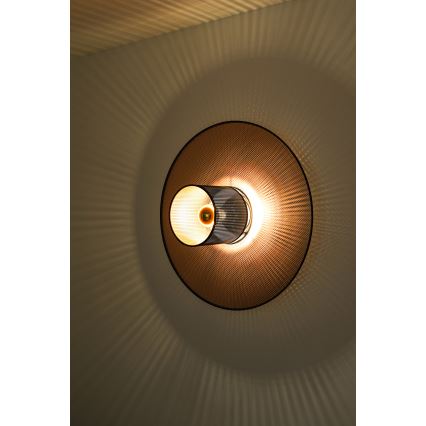 Duolla - Vägglampa TOKYO SHINY 1xE27/15W/230V diameter 50 cm koppar/svart