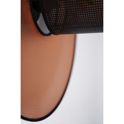 Duolla - Vägglampa TOKYO SHINY 1xE27/15W/230V diameter 50 cm koppar/svart