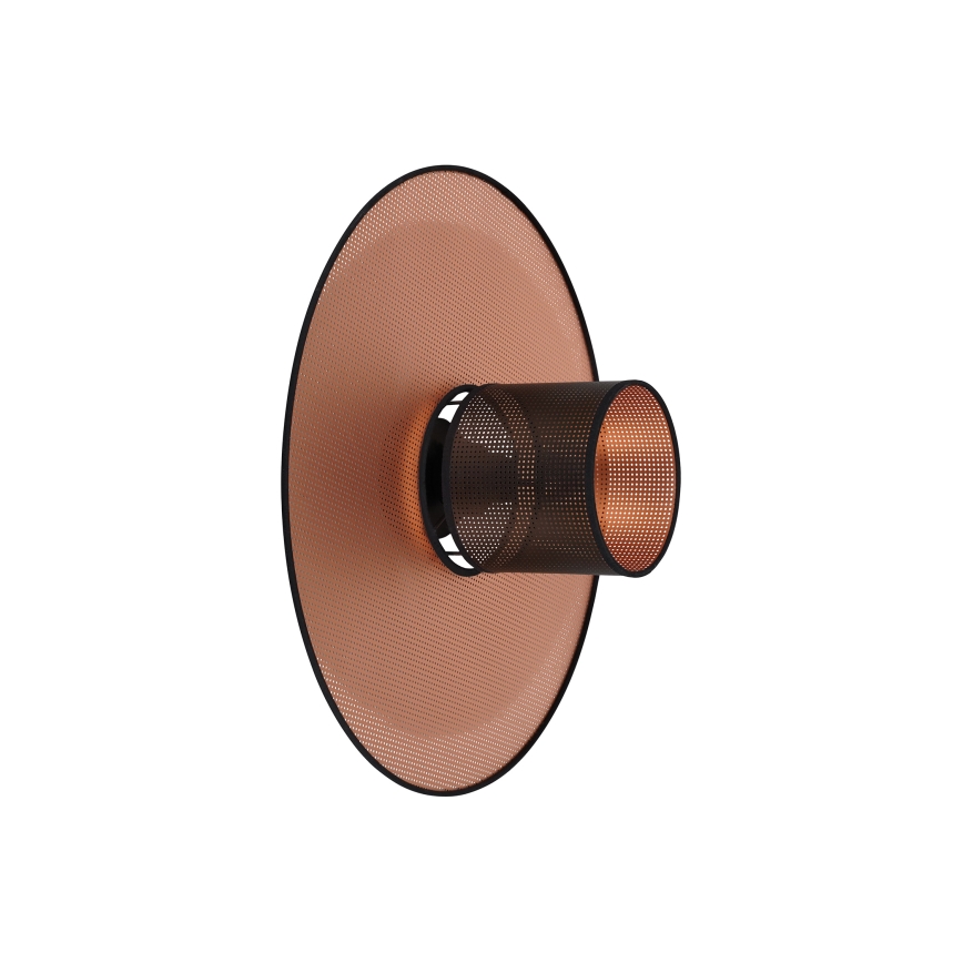 Duolla - Vägglampa TOKYO SHINY 1xE27/15W/230V diameter 50 cm koppar/svart