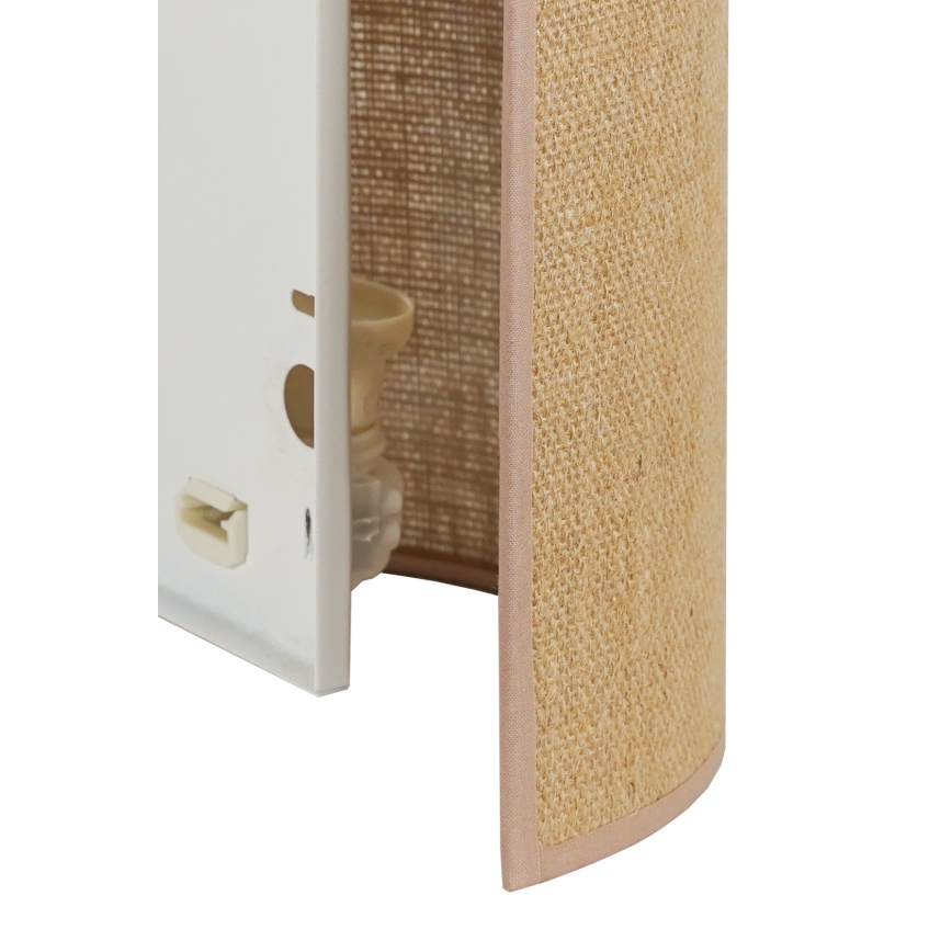 Duolla - Vägglampa YUTE 1xE27/15W/230V diameter 20 cm brun