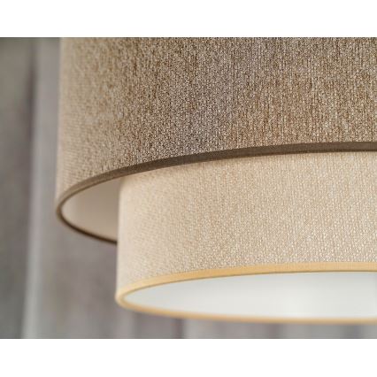 Duolla - Ytmonterad ljuskrona BOHO ECO RECYCLING 1xE27/15W/230V diameter 45 cm brun/grädde