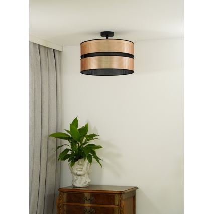 Duolla - Ytmonterad ljuskrona COPPER SHINY 1xE27/15W/230V diameter 40 cm koppar/svart