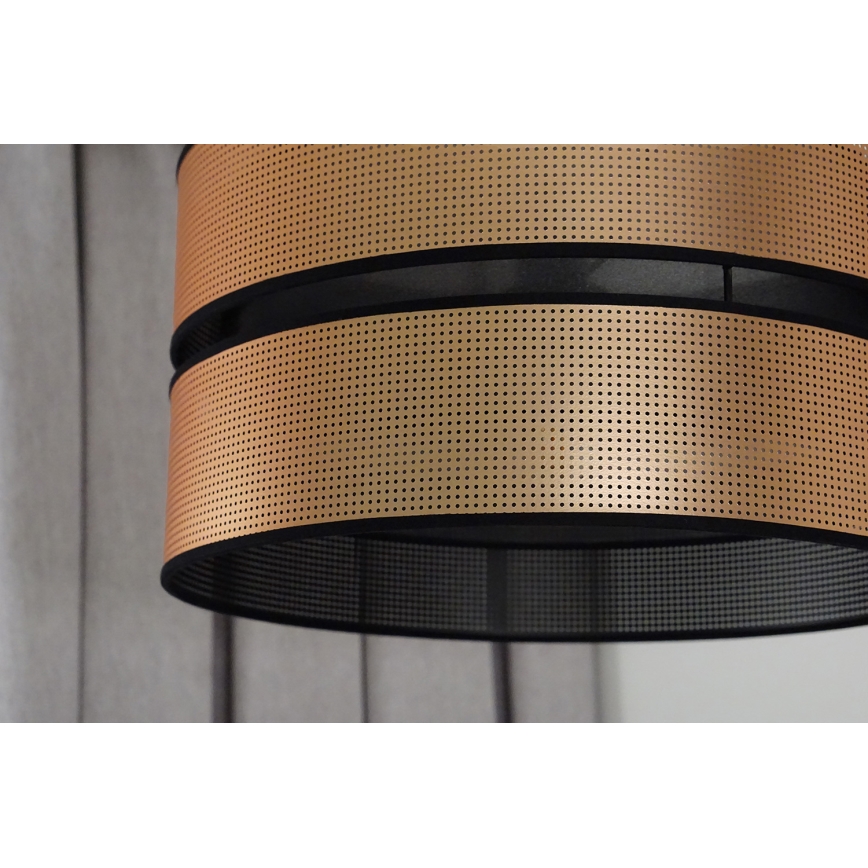 Duolla - Ytmonterad ljuskrona COPPER SHINY 1xE27/15W/230V diameter 40 cm koppar/svart