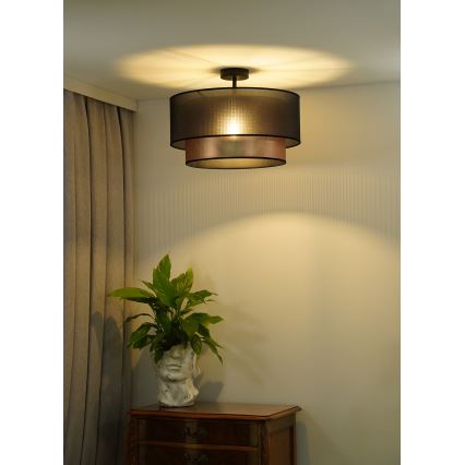 Duolla - Ytmonterad ljuskrona COPPER SHINY 1xE27/15W/230V diameter 45 cm brun/koppar