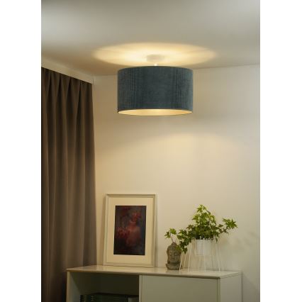 Duolla - Ytmonterad ljuskrona CORDUROY 1xE27/15W/230V diameter 40 cm ljusblå