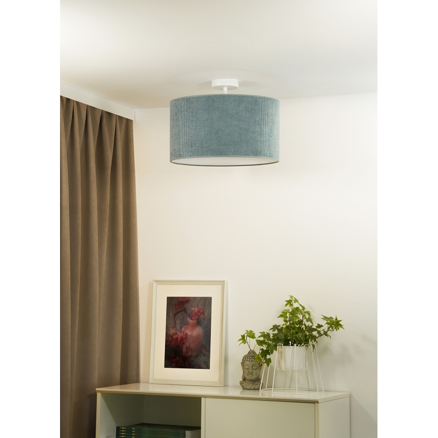 Duolla - Ytmonterad ljuskrona CORDUROY 1xE27/15W/230V diameter 40 cm ljusblå