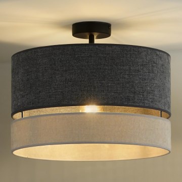 Duolla - Ytmonterad ljuskrona DOUBLE 1xE27/15W/230V diameter 40 cm grå