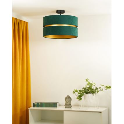 Duolla - Ytmonterad ljuskrona DUO 1xE27/15W/230V diameter 40 cm grön/guld