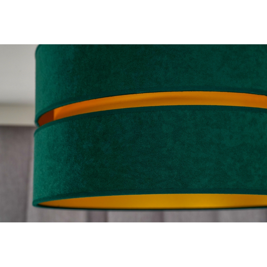 Duolla - Ytmonterad ljuskrona DUO 1xE27/15W/230V diameter 40 cm grön/guld