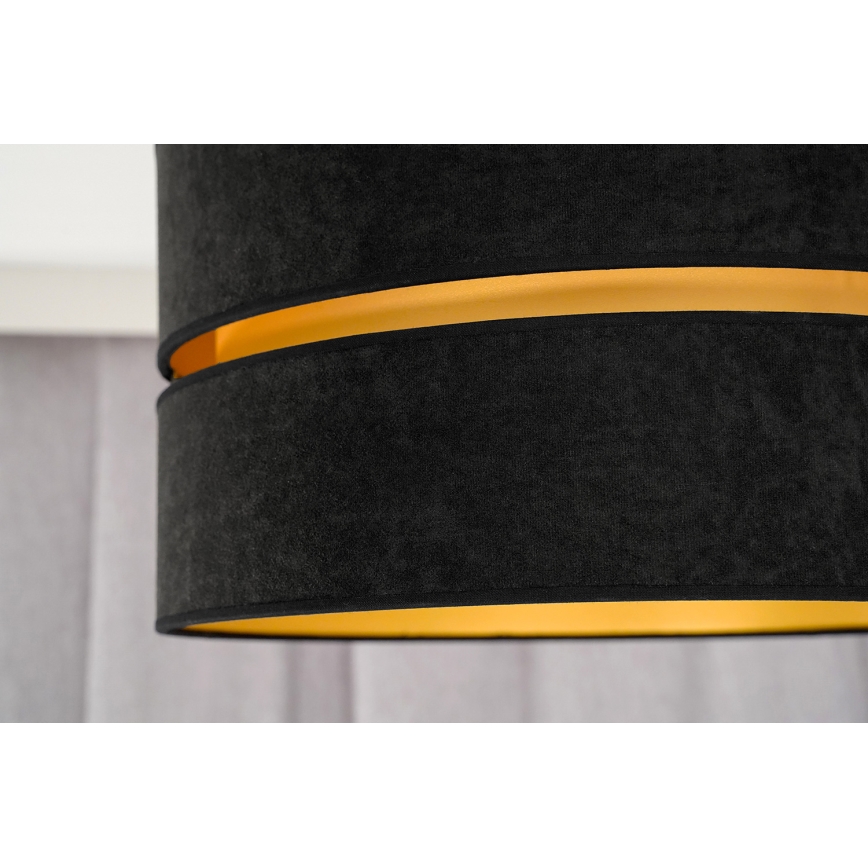 Duolla - Ytmonterad ljuskrona DUO 1xE27/15W/230V diameter 40 cm svart/guld