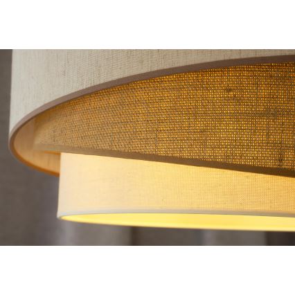 Duolla - Ytmonterad ljuskrona KOBO 1xE27/15W/230V diameter 45 cm beige/brun/vit