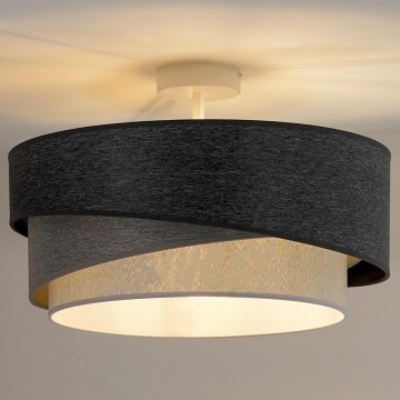 Duolla - Ytmonterad ljuskrona KOBO 1xE27/15W/230V diameter 45 cm grå/vit