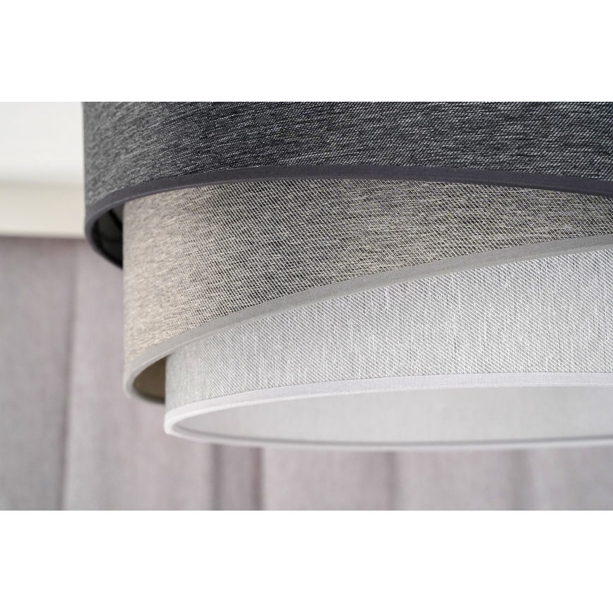 Duolla - Ytmonterad ljuskrona KOBO 1xE27/15W/230V diameter 45 cm grå/vit