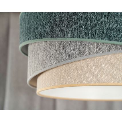 Duolla - Ytmonterad ljuskrona KOBO ECO RECYCLING 1xE27/15W/230V diameter 45 cm grön/grå/grädde