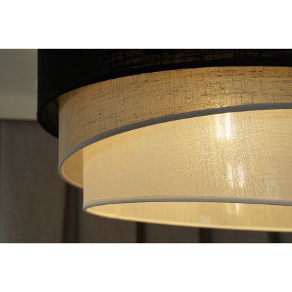 Duolla - Ytmonterad ljuskrona TRIO 1xE27/15W/230V diameter 45 cm svart/grå/vit