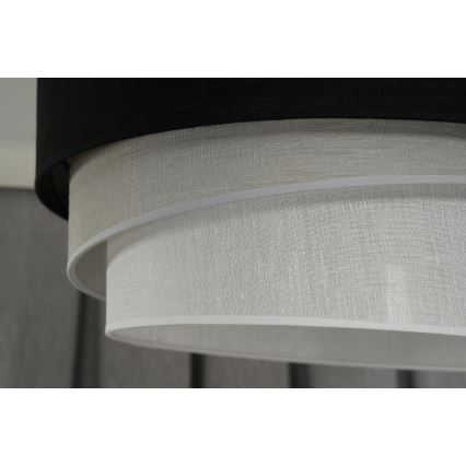 Duolla - Ytmonterad ljuskrona TRIO 1xE27/15W/230V diameter 45 cm svart/grå/vit