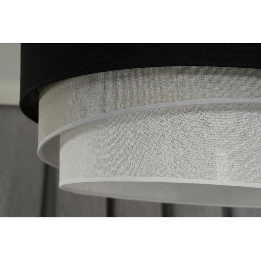 Duolla - Ytmonterad ljuskrona TRIO 1xE27/15W/230V diameter 45 cm svart/grå/vit