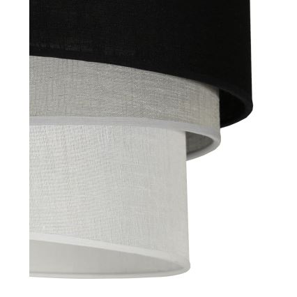 Duolla - Ytmonterad ljuskrona TRIO 1xE27/15W/230V diameter 45 cm svart/grå/vit