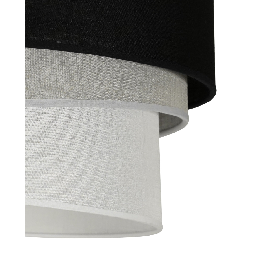 Duolla - Ytmonterad ljuskrona TRIO 1xE27/15W/230V diameter 45 cm svart/grå/vit