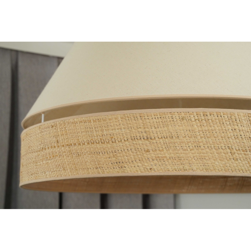 Duolla - Ytmonterad ljuskrona YUTE AVIGNON 1xE27/15W/230V diameter 60 cm grädde/beige