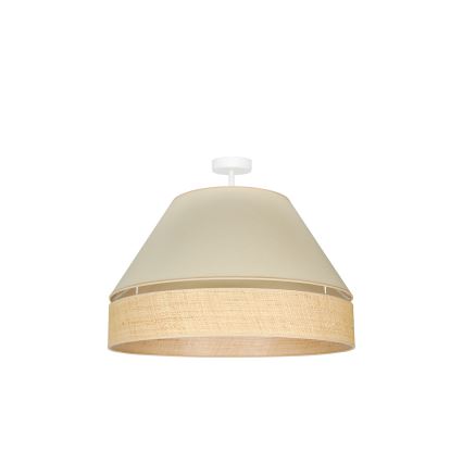 Duolla - Ytmonterad ljuskrona YUTE AVIGNON 1xE27/15W/230V diameter 60 cm grädde/beige