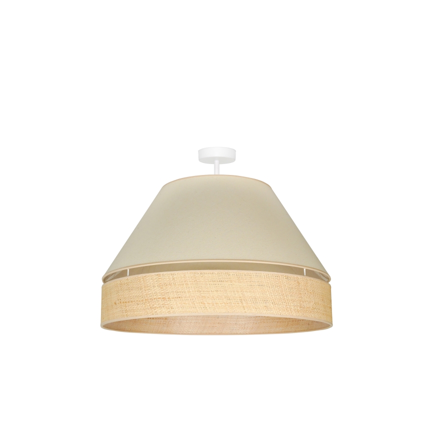 Duolla - Ytmonterad ljuskrona YUTE AVIGNON 1xE27/15W/230V diameter 60 cm grädde/beige