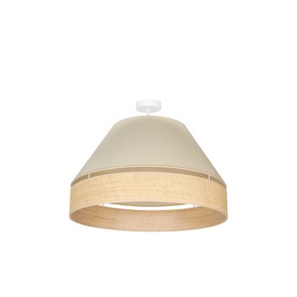 Duolla - Ytmonterad ljuskrona YUTE AVIGNON 1xE27/15W/230V diameter 60 cm grädde/beige